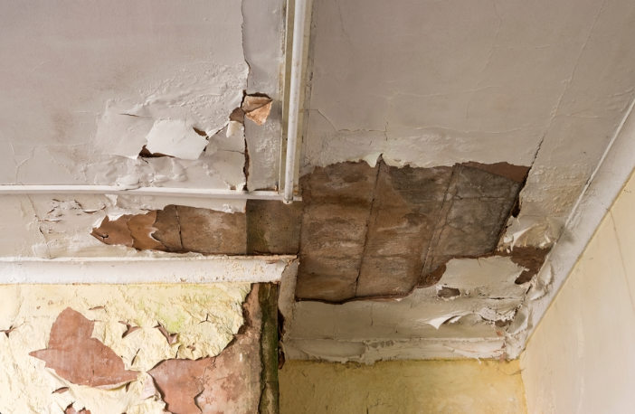 Détérioration de plafond suite à dégât des eaux